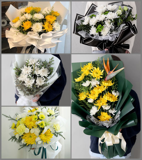 山东聊城莘县燕塔街道白事花束代送